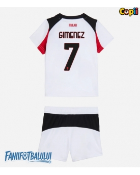 AC Milan Santiago Gimenez #7 Echipament de Fotbal Replică 2025-26 Copii Deplasare (+ Șorturi)